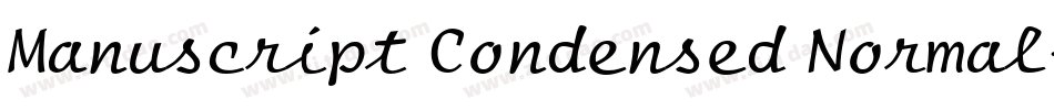 Manuscript Condensed Normal字体转换